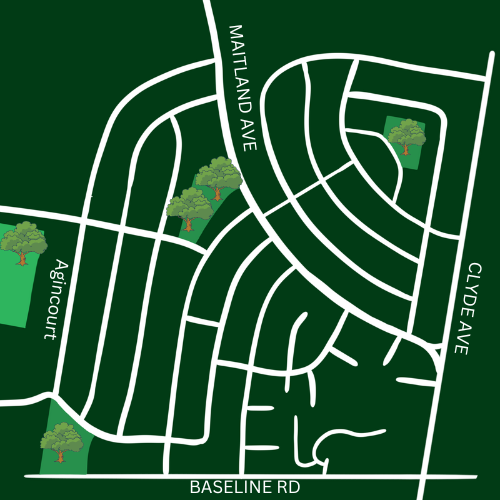 Map of the Copeland Park neighbourhood